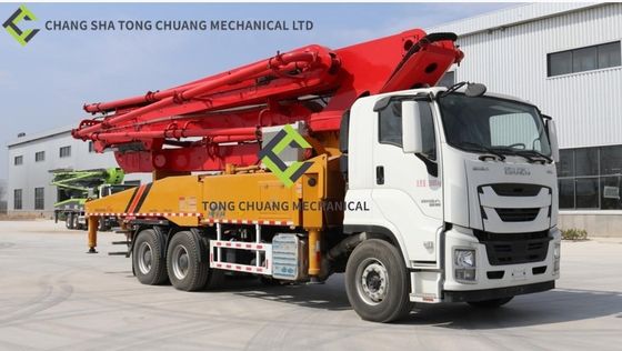 購入 3 つの橋が付いている 6 つの国の排出基準 47 メートルのコンクリート ポンプ車 online manufacture