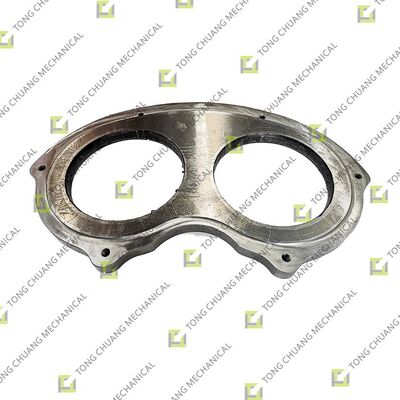 眼鏡板、耐摩耗性眼鏡板、コンクリート搬送眼鏡板、排出ポート眼鏡板、眼鏡板マッチングカッティングリング、高圧耐摩耗性眼鏡板